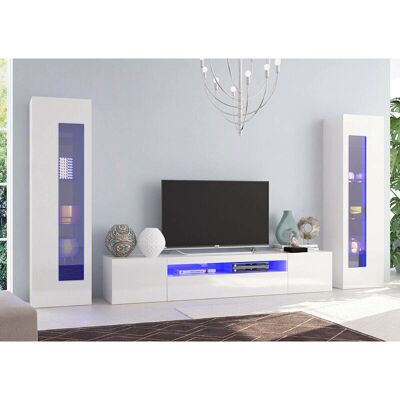 DMORA Mobili Wall Modulare Bianco - Porta TV e Mensole - Design Italiano Moderno DMORA Mobili Wall Modulare Bianco - Porta TV e Mensole - Design Italiano Moderno