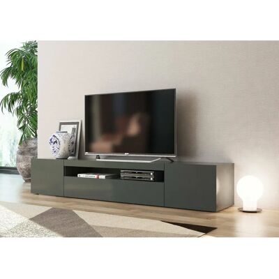 DMORA Dfirman Mueble TV - Antracita Brillo - 3 Puertas - Italia DMORA Dfirman Mueble TV - Antracita Brillo - 3 Puertas - Italia