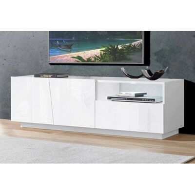 Dmora Dlandon TV Möbel - Italienisches Modernes Hochglanz Weißes TV Schrank Dmora Dlandon TV Möbel - Italienisches Modernes Hochglanz Weißes TV Schrank