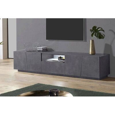 DMORA Mueble de TV Gris Ardesia - 220x43x46 cm - Diseño Italiano DMORA Mueble de TV Gris Ardesia - 220x43x46 cm - Diseño Italiano