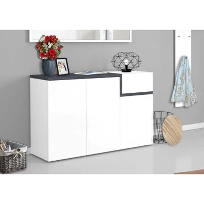 Dmora Dmessia Mobili Scarpe - Bianco Lucido, Ardesia - Mobile Scarpe Dmora Dmessia Mobili Scarpe - Bianco Lucido, Ardesia - Mobile Scarpe