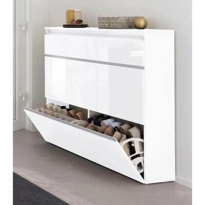 Dlukak de Dmora Zapatero Moderno Blanco - Mueble para zapatos Dlukak de Dmora Zapatero Moderno Blanco - Mueble para zapatos