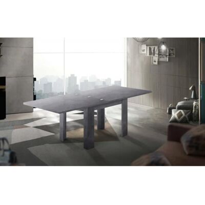 Dmora - Mesa Extensible - Hecho en Italia - Gris Pizarra - 90x90h75 cm Dmora - Mesa Extensible - Hecho en Italia - Gris Pizarra - 90x90h75 cm