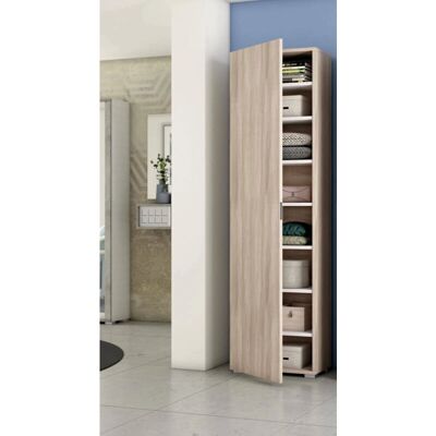 DMORA Armario Multiusos - 1 Puerta, 7 Estantes - Italia DMORA Armario Multiusos - 1 Puerta, 7 Estantes - Italia