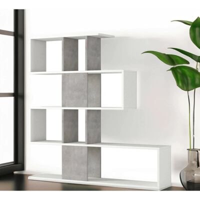 Libreria da Parete DMORA Hoya - Design Zig Zag, 145x29x145cm - Made in Italy Libreria da Parete DMORA Hoya - Design Zig Zag, 145x29x145cm - Made in Italy