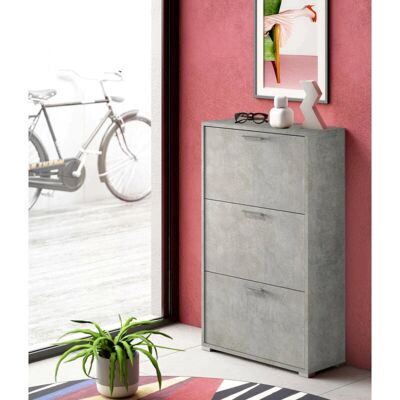 Dmora Dlos Armario de almacenamiento - Cemento - 3 Puertas - 67x28x112cm Dmora Dlos Armario de almacenamiento - Cemento - 3 Puertas - 67x28x112cm