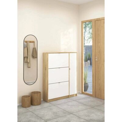 Dmora - Armario para Zapatos - Cuatro Puertas, Doble Profundidad Dmora - Armario para Zapatos - Cuatro Puertas, Doble Profundidad