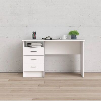 Escritorio lineal blanco Dmora - 120x72x48cm Escritorio lineal blanco Dmora - 120x72x48cm