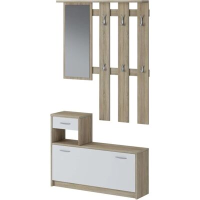 DMORA Muebles de entrada - Almacenamiento blanco moderno DMORA Muebles de entrada - Almacenamiento blanco moderno