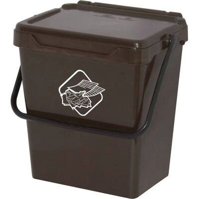 DMORA 30L Braun Mülltonne - Recycelbarer Abfallbehälter DMORA 30L Braun Mülltonne - Recycelbarer Abfallbehälter