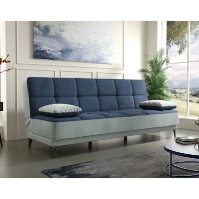 DMORA Jordi Schlafsofa - 3-Sitzer, Grau/Blau DMORA Jordi Schlafsofa - 3-Sitzer, Grau/Blau