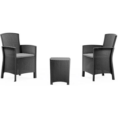 Dmora Gartenset - Polster Außenbereich Rattan-Optik - Italien Dmora Gartenset - Polster Außenbereich Rattan-Optik - Italien
