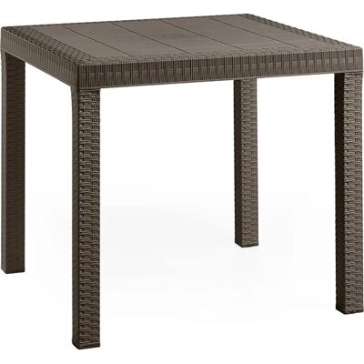 DMORA Außentisch Dguidon - Quadratisch Rattan-Optik - Italien DMORA Außentisch Dguidon - Quadratisch Rattan-Optik - Italien