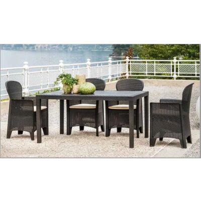 DMORA Table de Jardin - Rectangulaire Multiusages Effet Rotin - Italie - Publicité DMORA Table de Jardin - Rectangulaire Multiusages Effet Rotin - Italie - Publicité