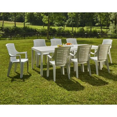DMORA Mesa de exterior Susa - Mesa rectangular extensible de jardín - Hecho en Italia DMORA Mesa de exterior Susa - Mesa rectangular extensible de jardín - Hecho en Italia