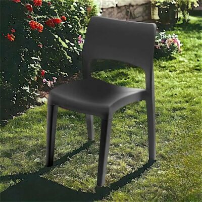 Silla de jardín Dmora Tropea - Resistente a la intemperie, Apilable, Fácil de limpiar Silla de jardín Dmora Tropea - Resistente a la intemperie, Apilable, Fácil de limpiar