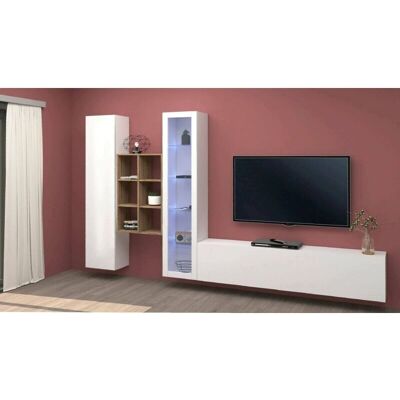 DMORA Pared Eugenio - Mueble moderno con LED - Hecho en Italia DMORA Pared Eugenio - Mueble moderno con LED - Hecho en Italia