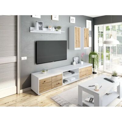DMORA Wells Mueble de Pared - Mueble de Salón Multifuncional DMORA Wells Mueble de Pared - Mueble de Salón Multifuncional