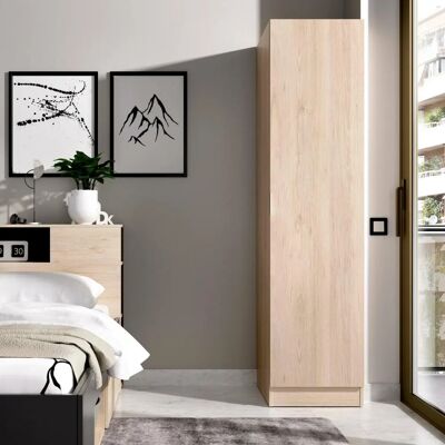 DMORA Kleiderschrank - Einzeltür, Modernes Design - 41x52x184 cm DMORA Kleiderschrank - Einzeltür, Modernes Design - 41x52x184 cm