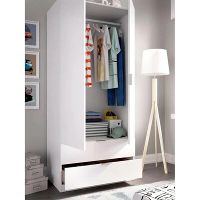 DMORA Pisanino Kleiderschrank - Modernes Design, Langlebige Panels, 2-türig, 81x52h184 cm DMORA Pisanino Kleiderschrank - Modernes Design, Langlebige Panels, 2-türig, 81x52h184 cm