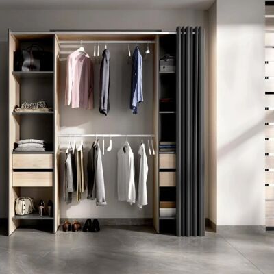 Dmora Resegone Kleiderschrank - Modern, Verstellbar, Melamin Dmora Resegone Kleiderschrank - Modern, Verstellbar, Melamin