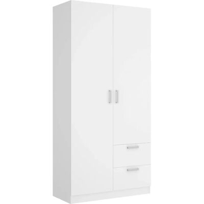 Armario Velino de Dmora - 2 Puertas, 2 Cajones, 100x52x215cm Armario Velino de Dmora - 2 Puertas, 2 Cajones, 100x52x215cm