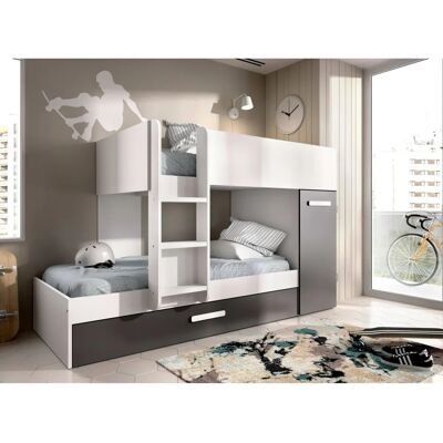 Conjunto de cama infantil DMORA Eiger - literas con dos camas individuales Conjunto de cama infantil DMORA Eiger - literas con dos camas individuales