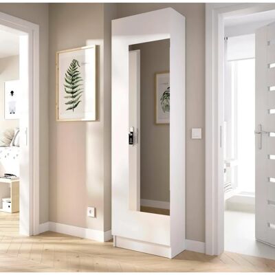 DMORA Zevola Schuhschrank - Platzsparend, Spiegel, Modern DMORA Zevola Schuhschrank - Platzsparend, Spiegel, Modern