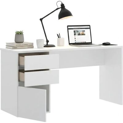 DMORA Lagoni Schreibtisch - Moderner multifunktionaler Tisch mit Schubladen und Tür DMORA Lagoni Schreibtisch - Moderner multifunktionaler Tisch mit Schubladen und Tür