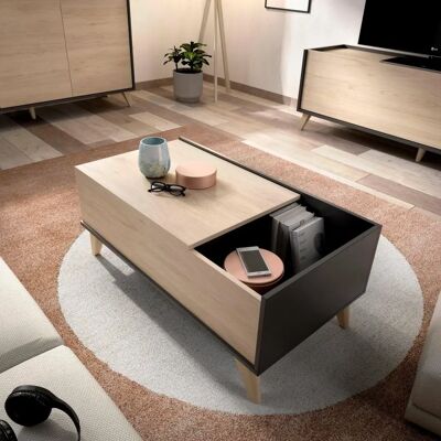 DMORA Mesa de café - Moderna, Multifuncional, Altura ajustable - Mesa de café DMORA Mesa de café - Moderna, Multifuncional, Altura ajustable - Mesa de café