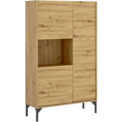 Dmora Damraba Aparador - Buffet moderno con 3 puertas Roble Antracita Dmora Damraba Aparador - Buffet moderno con 3 puertas Roble Antracita