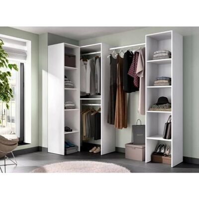DMORA Eckgarderobe Modular Offener Kleiderständer DMORA Eckgarderobe Modular Offener Kleiderständer