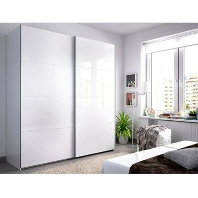 DMORA Kleiderschrank Dmarsic - Modernes Weiß - Stauraum DMORA Kleiderschrank Dmarsic - Modernes Weiß - Stauraum
