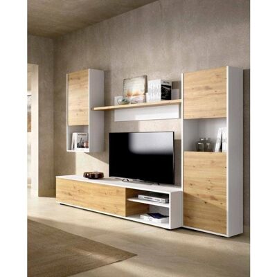 Ensemble Murale DMORA avec Support TV - Mobilier de Salon Moderne - Publicité Ensemble Murale DMORA avec Support TV - Mobilier de Salon Moderne - Publicité