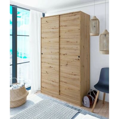 DMORA Armario Waterbury - 2 Puertas correderas, 4 estantes, 120x50x200cm DMORA Armario Waterbury - 2 Puertas correderas, 4 estantes, 120x50x200cm
