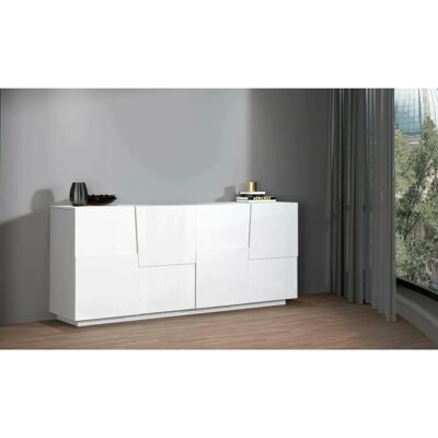 Bianco Yago Aparador Moderno con 4 Puertas - Buffet Bianco Yago Aparador Moderno con 4 Puertas - Buffet