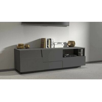 Mueble TV Dmora Velio - Antracita - 150x44x46 cm - Muebles de salón Mueble TV Dmora Velio - Antracita - 150x44x46 cm - Muebles de salón