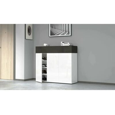 Dmora Nick Meuble à chaussures - Rangement multifonctionnel avec 4 portes - Publicité Dmora Nick Meuble à chaussures - Rangement multifonctionnel avec 4 portes - Publicité