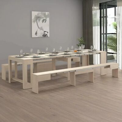 DMORA - Eric - 66x25h45 cm - Olmo - Dining Set DMORA - Eric - 66x25h45 cm - Olmo - Dining Set