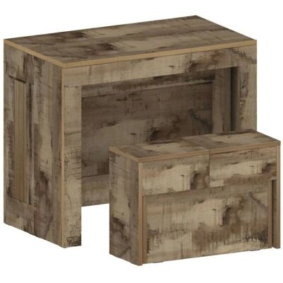 Conjunto de comedor multifuncional Dmora con consola y banco extensibles - Italia Conjunto de comedor multifuncional Dmora con consola y banco extensibles - Italia