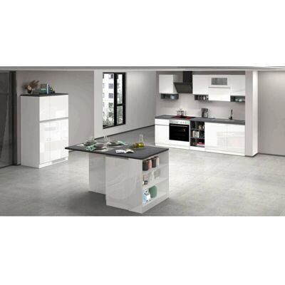Conjunto de Cocina Modular Dmora Bastien - Blanco y Pizarra Conjunto de Cocina Modular Dmora Bastien - Blanco y Pizarra