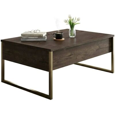 Dmora - Canis - Walnuss und Gold - 90x60h40 cm - Coffee Table Dmora - Canis - Walnuss und Gold - 90x60h40 cm - Coffee Table