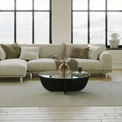 Dmora - Phoebe - 90x90x30 cm - Negro - Mesa de café Dmora - Phoebe - 90x90x30 cm - Negro - Mesa de café