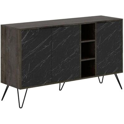 Dmora - Perseus - Óxido Negro Mármol - 142x36h83 cm - Sideboard Dmora - Perseus - Óxido Negro Mármol - 142x36h83 cm - Sideboard