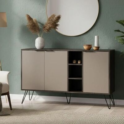 Dmora - Perseus - Antracita - Beige - Sideboard Dmora - Perseus - Antracita - Beige - Sideboard