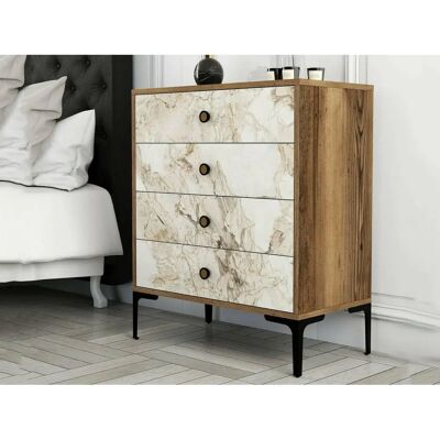 Dmora - Aether - Nussbaum & Weißer Marmor - Dresser Dmora - Aether - Nussbaum & Weißer Marmor - Dresser