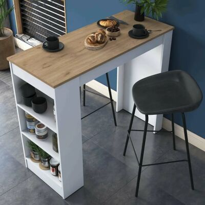 Dmora - Navi - 120x50x100 cm - Nogal Blanco - Mesa de comedor Dmora - Navi - 120x50x100 cm - Nogal Blanco - Mesa de comedor