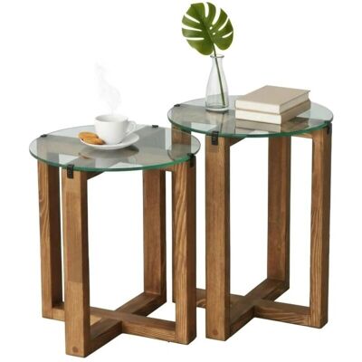Dmora - Enlil - Walnuss - 40x40x50 cm - Couchtisch Dmora - Enlil - Walnuss - 40x40x50 cm - Couchtisch