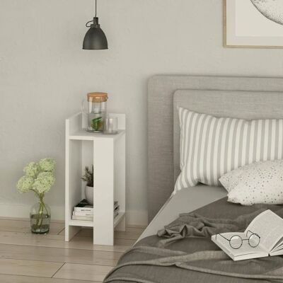 Dmora - Celestia - Blanco - 25x27h60 cm - Nightstand Dmora - Celestia - Blanco - 25x27h60 cm - Nightstand