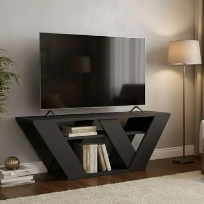 Dmora - Pegasus - Anthracite - 110x30h40 cm - TV meuble - Publicité Dmora - Pegasus - Anthracite - 110x30h40 cm - TV meuble - Publicité